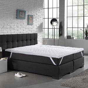 Swiss Night 7-Zone Soft Massage Topper - 90x200 cm met 100% gesilliconiseerd polyester Kern - Van  - Comfort: Zacht - 