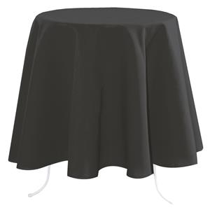 Stof Textiles Tafelkleed - Dia 180 cm - donkergrijs - Tafellaken rond -