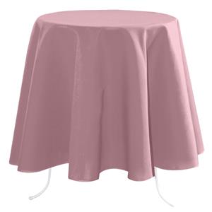 Stof Textiles Tafelkleed - Dia 180 cm - oud roze - Tafellaken rond -