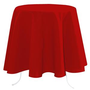 Stof Textiles Tafelkleed - Dia 180 cm - rood - Tafellaken rond -