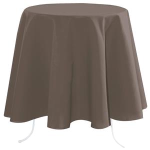 Stof Textiles Tafelkleed - Dia 180 cm - taupe - Tafellaken rond -
