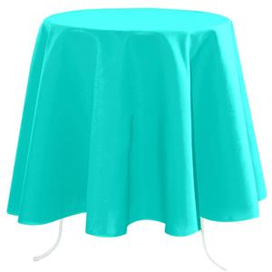 Stof Textiles Tafelkleed - Dia 180 cm - turquoise - Tafellaken rond -