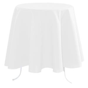 Stof Textiles Tafelkleed - Dia 180 cm - wit - Tafellaken rond -