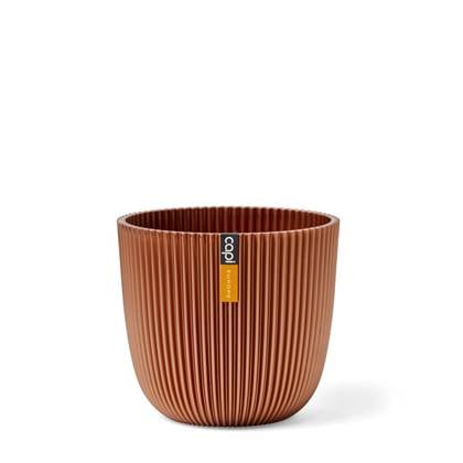 Capi Europe Bloempot bol Groove 'made with' - 22x20 - Metallic koper