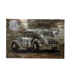Countrylifestyle Metalen schilderij Kever Bruin Goud