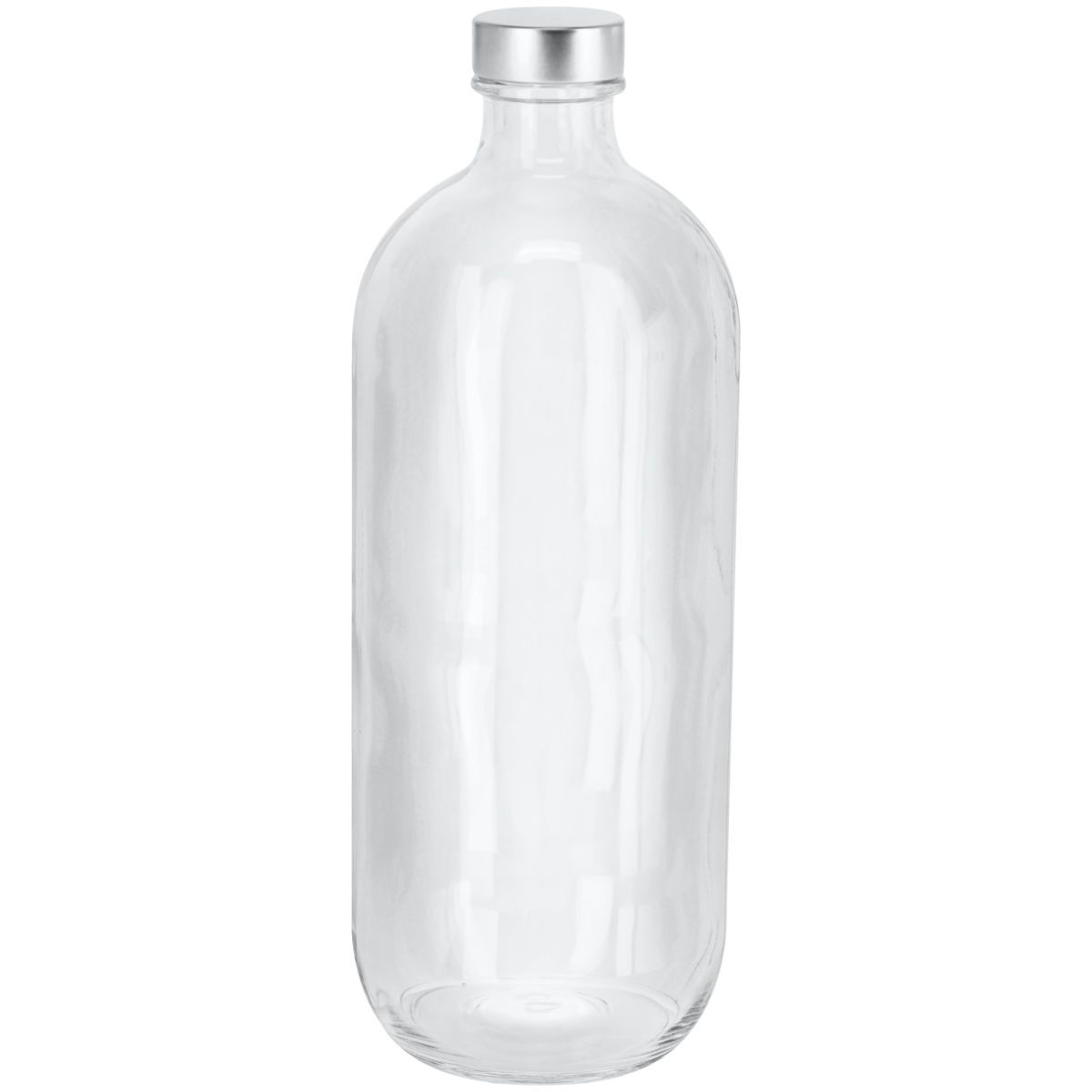 Pasabahçe Fles Iconic; 1100ml, 9.2x25 cm (ØxH); transparant/zilver; 6 stuk / verpakking