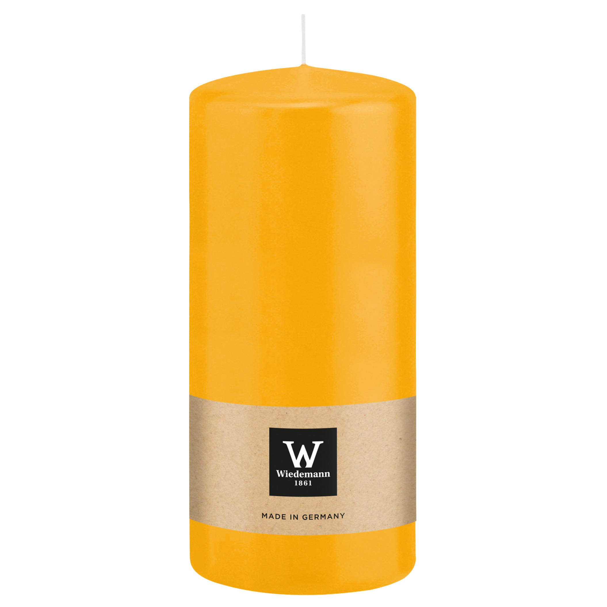 Wiedemann Cilinderkaars/stompkaars - geel - 15 x 7 cm - 63 branduren -