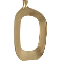 J-Line  Vaas Ovaal Aluminium Goud Large - 24x5.5x46cm