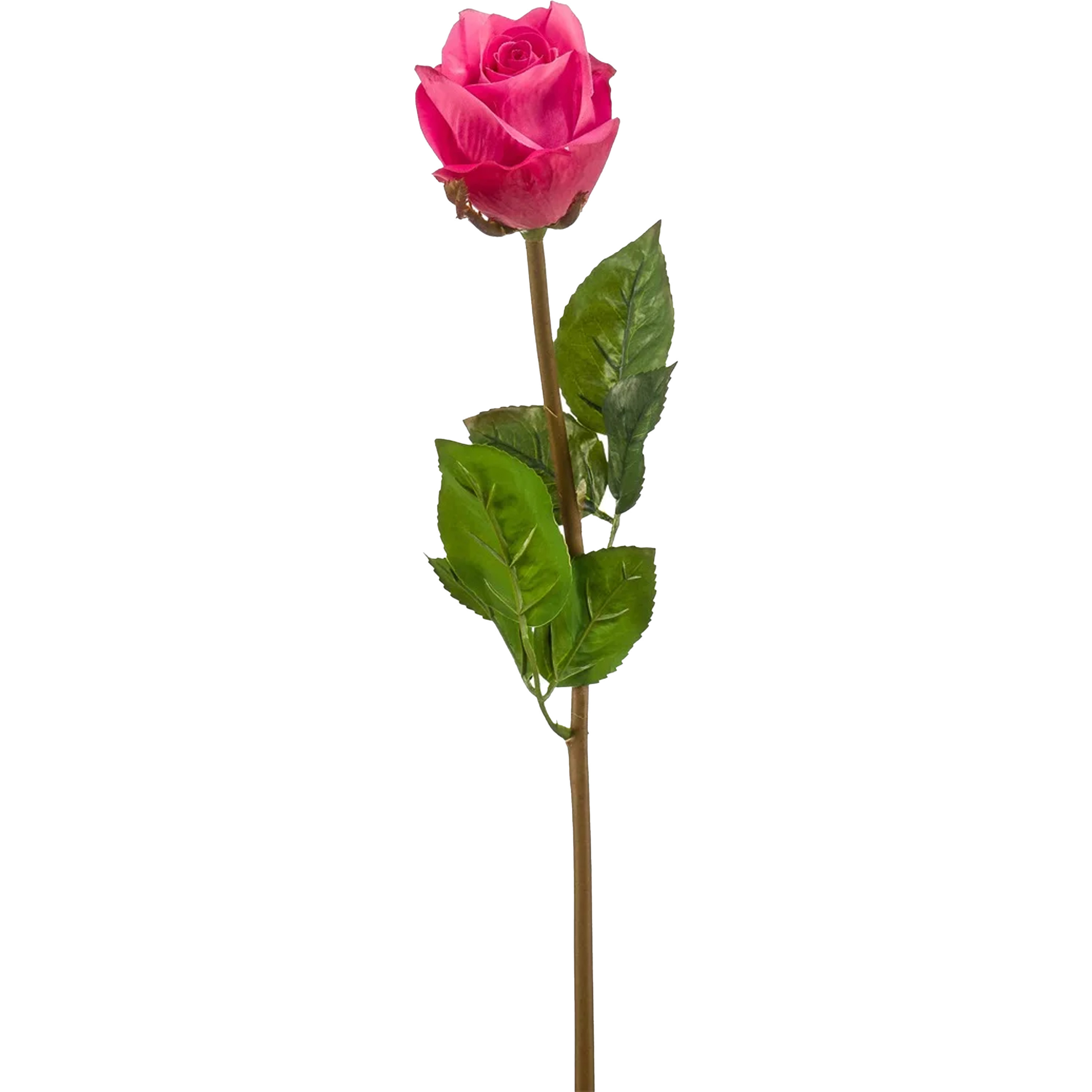 Emerald Kunstbloem Roos Bud tak - cm - fuchsia - Kunst zijdebloemen -