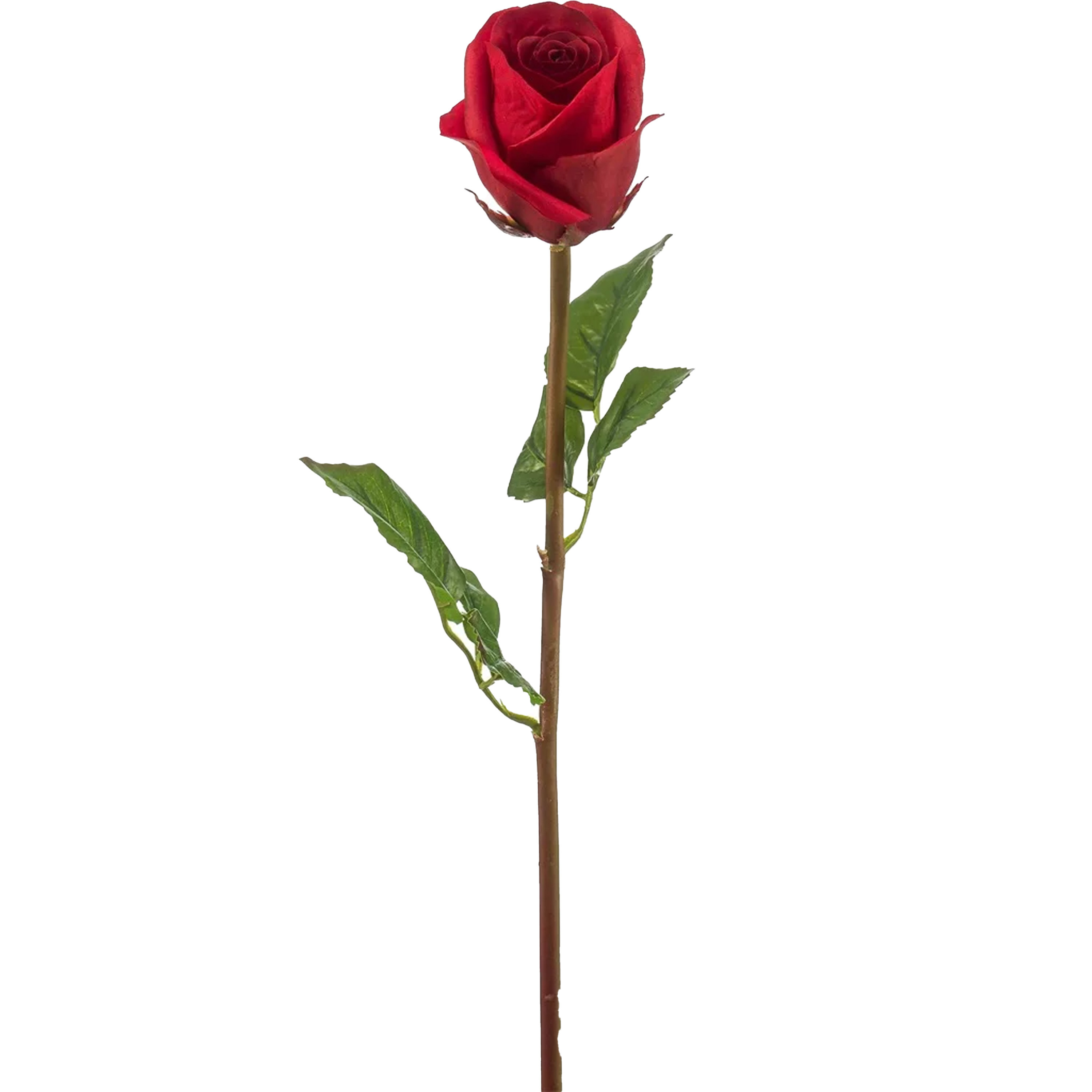 Emerald Kunstbloem Roos Bud tak - cm - rood - Kunst zijdebloemen -