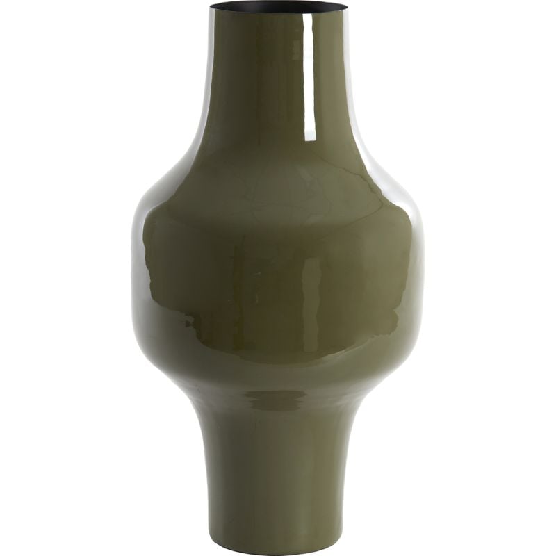 Light & Living Light&living Vaas deco Ø27x49 cm SINDO glanzend donker olijf groen