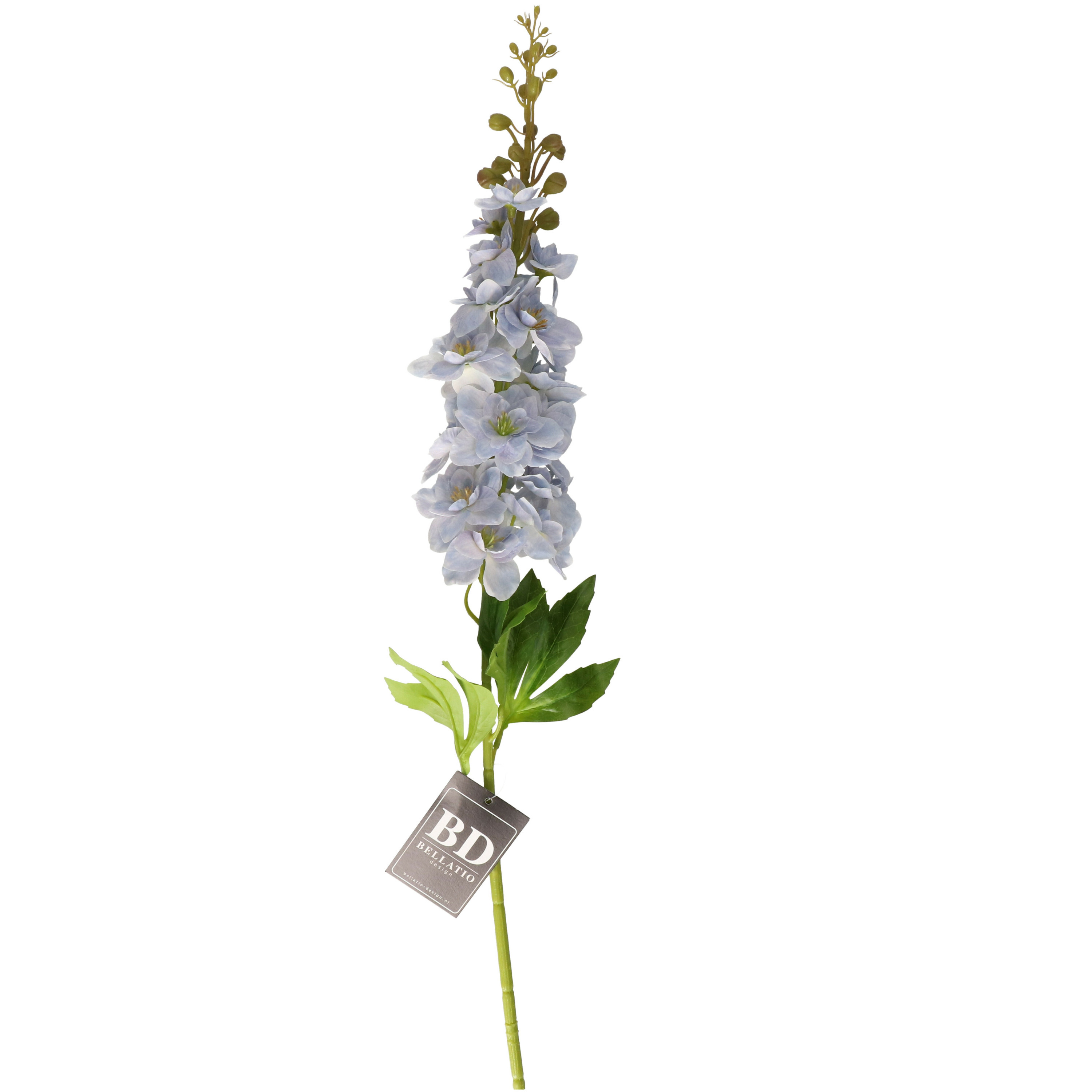 Bellatio Design Kunstbloem Ridderspoor/delphinium Roland - 87 cm - licht blauw - kunst zijdebloemen -