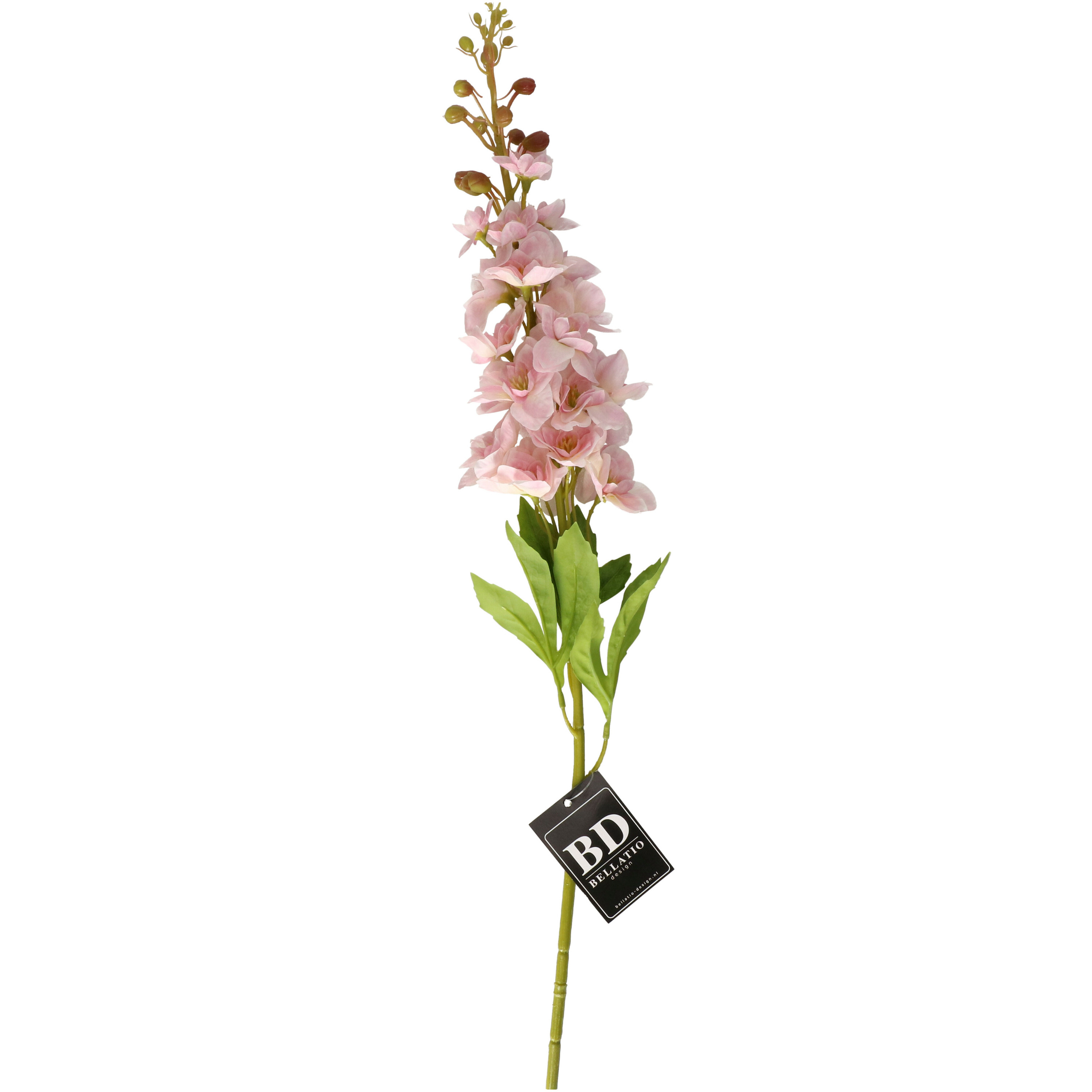 Bellatio Design Kunstbloem Ridderspoor/delphinium Roland - 87 cm - licht roze - kunst zijdebloemen -