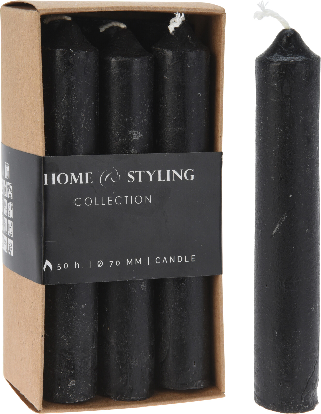 Home & Styling Dinerkaars Set A 6 2x12cm Zwart