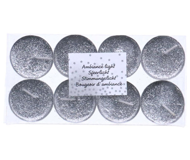 CosyDecor Theelicht Set Van 8 Stuks Zilver