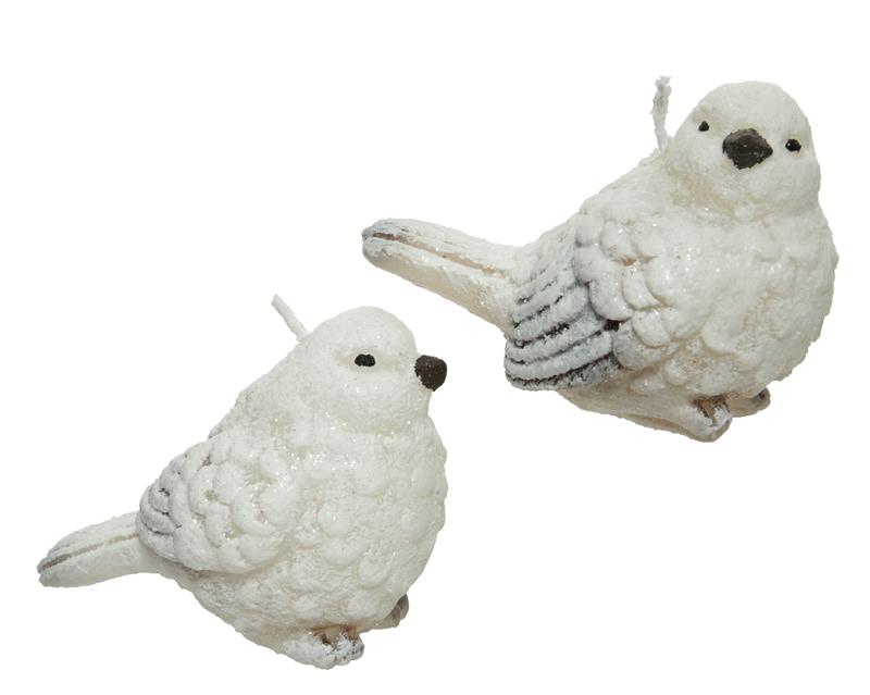 Decoris Kaars In Vorm Van Een Vogel. 8 Branduren. In 2 Vormen