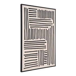 House Nordic  Wand Canvas Rechthoek - Beige katoen - 3x100x140cm