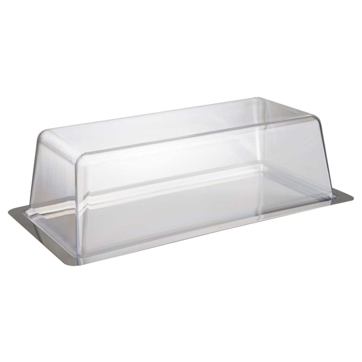 APS Dienblad met kap; 33x17x10 cm (LxBxH); zilver; rechthoekig