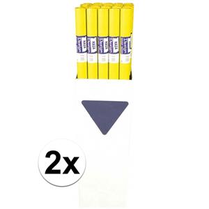 Haza 2x Gele papieren tafelkleden op rol 118 x 800 cm -