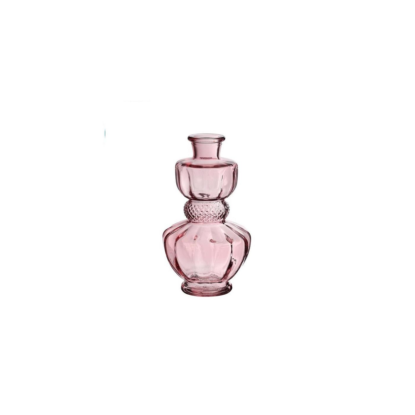 Ideas 4 Seasons Bellagio Vaas Glas Ø8,5xH15cm Licht Roze