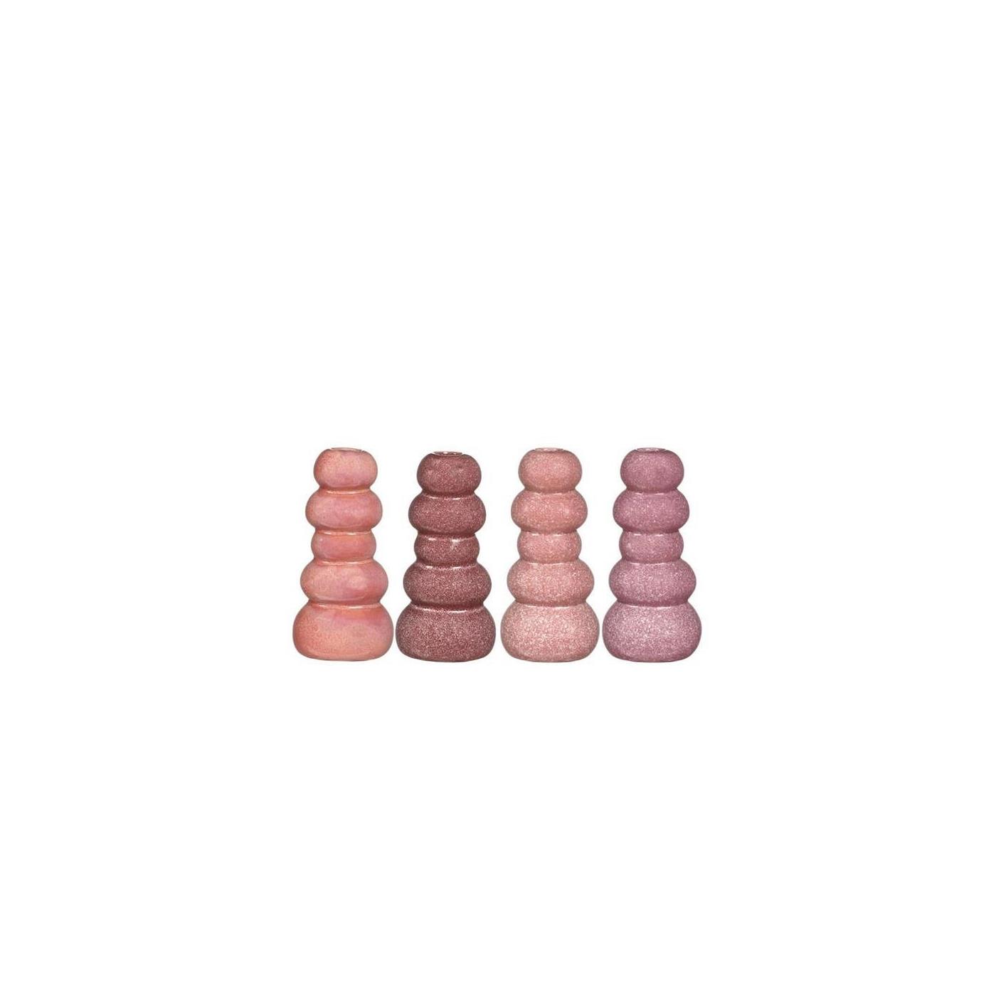 Ideas 4 Seasons Pebble Vaas H15xØ7cm Pink 4ass Colours