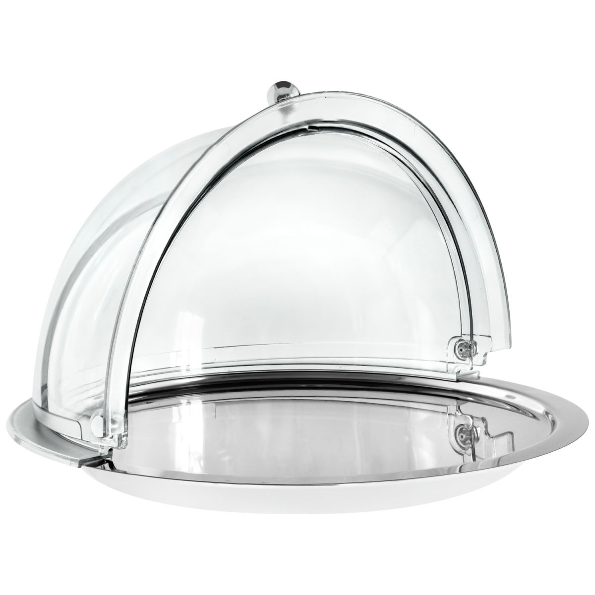 APS Buffetschotel-set Salua zonder voet; 38x24 cm (ØxH); zilver/transparant