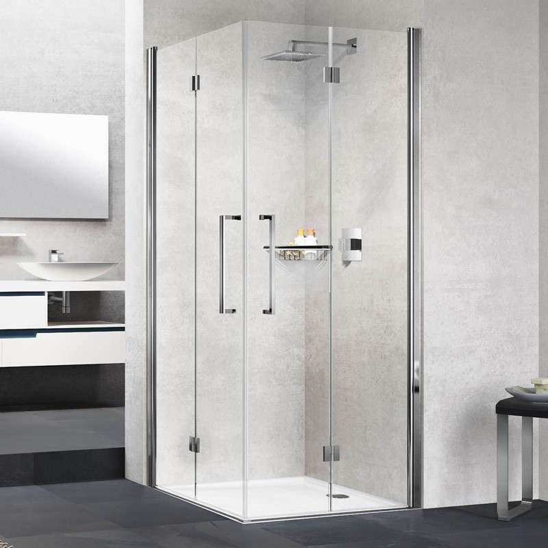 <QuerySet [<AttributeOption: Novellini>]> Hoekinstap Twee-delige vouwdeur Novellini Young 2GS 99-101 cm Mat chroom glashelder