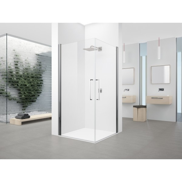 <QuerySet [<AttributeOption: Novellini>]> Douchecabine hoekinstap Novellini Young 2G 87 x 200 cm Chroom matglas ( satin)