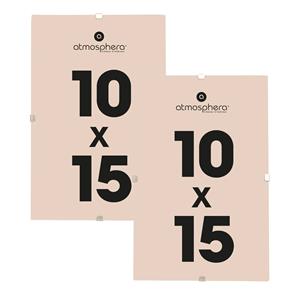 Atmosphera Fotolijstje zonder rand - 2x - voor 10 x 15 cm foto - mdf/glas - Het basic fotolijstje -
