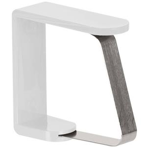 Urban Living tafelkleedklemmen - 4x stuks - wit - kunststof/metaal -