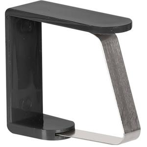Urban Living tafelkleedklemmen - 4x stuks - zwart - kunststof/metaal -