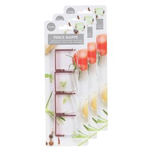 Urban Living tafelkleedklemmen - 12x stuks - grijs - kunststof/metaal -