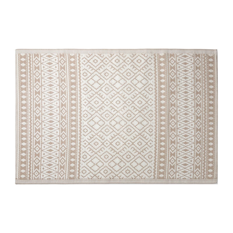 Xenos Buitenkleed ethnic - beige/wit - 160x230 cm