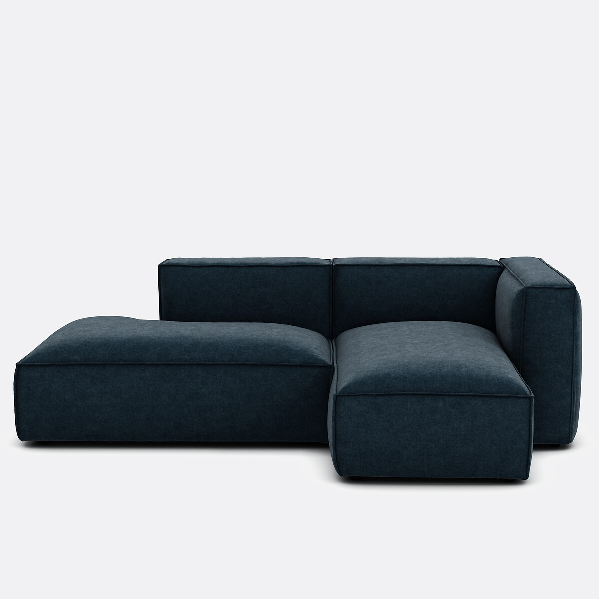 LA REDOUTE INTERIEURS Fluwelen hoekbank rechts Seven