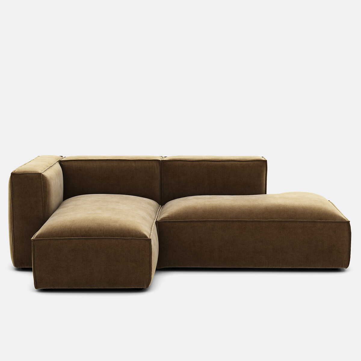 LA REDOUTE INTERIEURS Velours linker hoekbank Vintage Seven