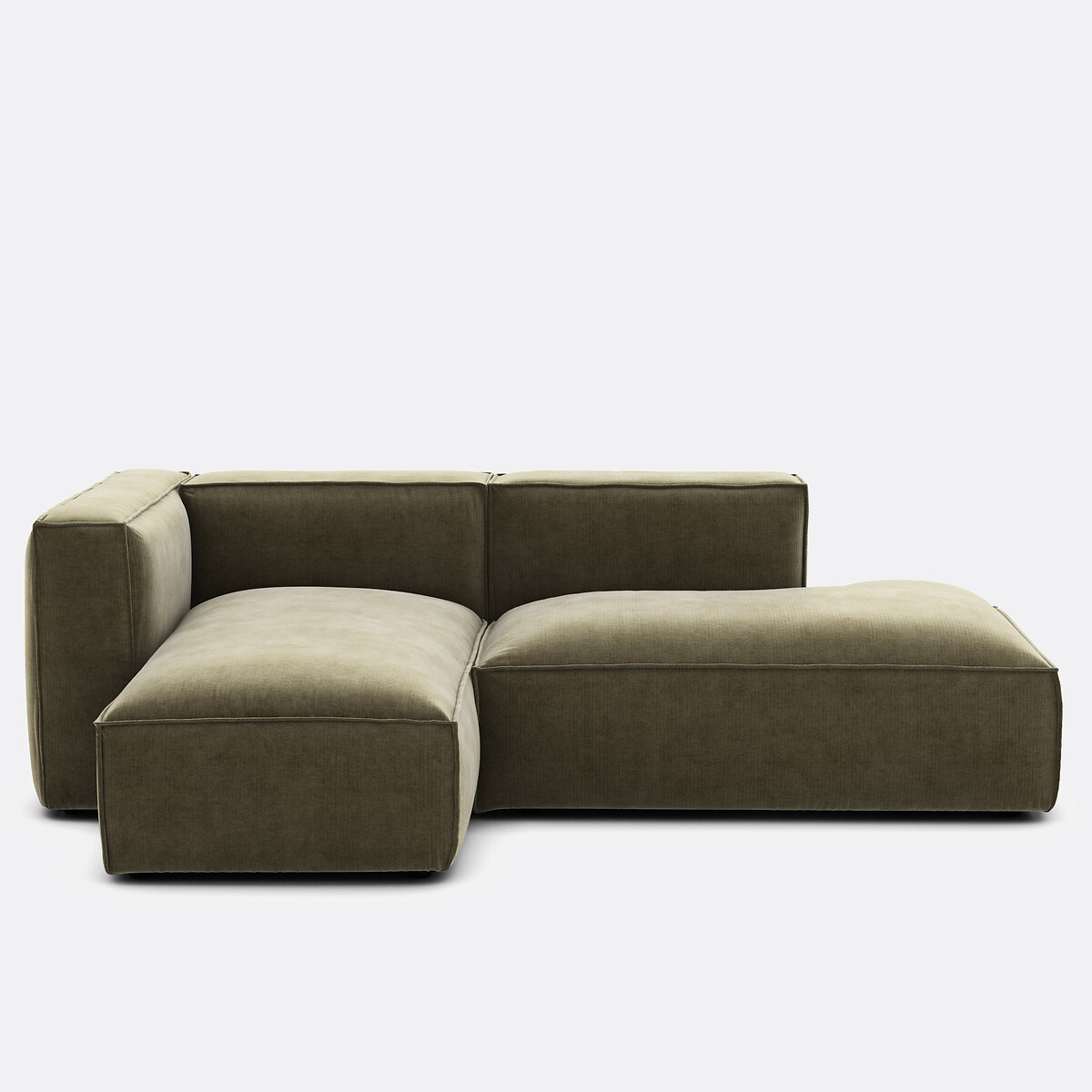 LA REDOUTE INTERIEURS Velours linker hoekbank Vintage Seven