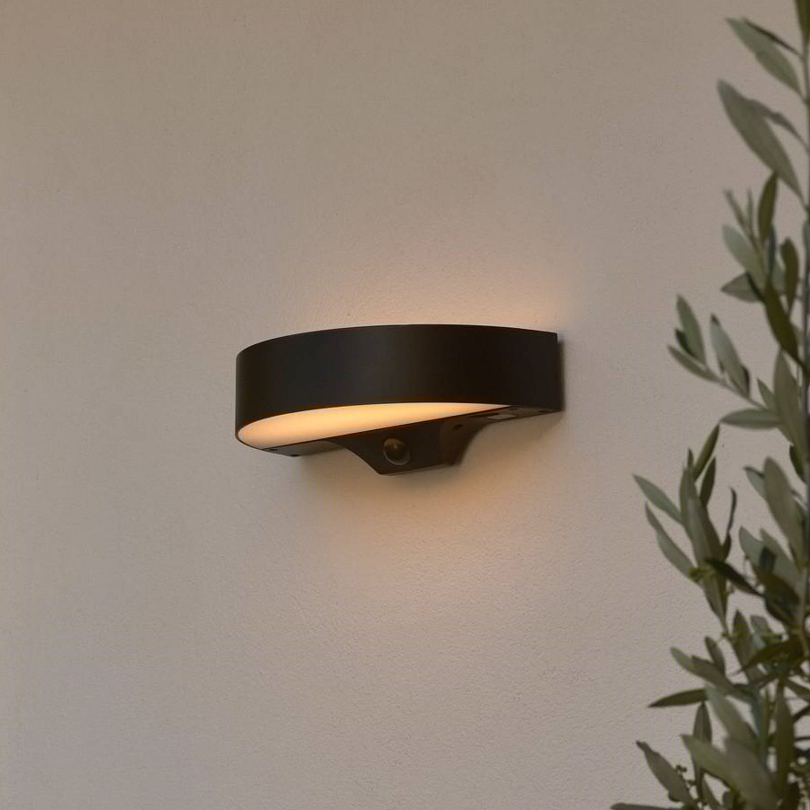 Nordlux Solar wandlamp Monay zwart rond 2518351003