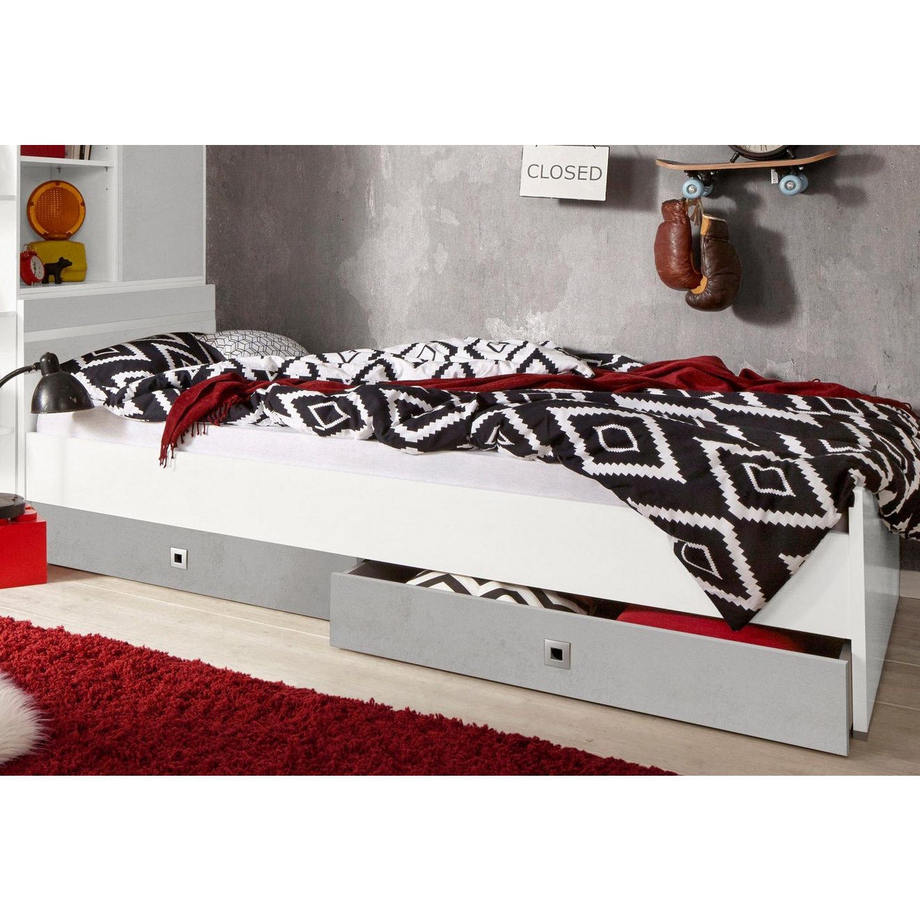 Wimex Bed Joker, logeerbed Ligoppervlak 90 of 140x200 cm, kleuraccenten aan het hoofdeinde,