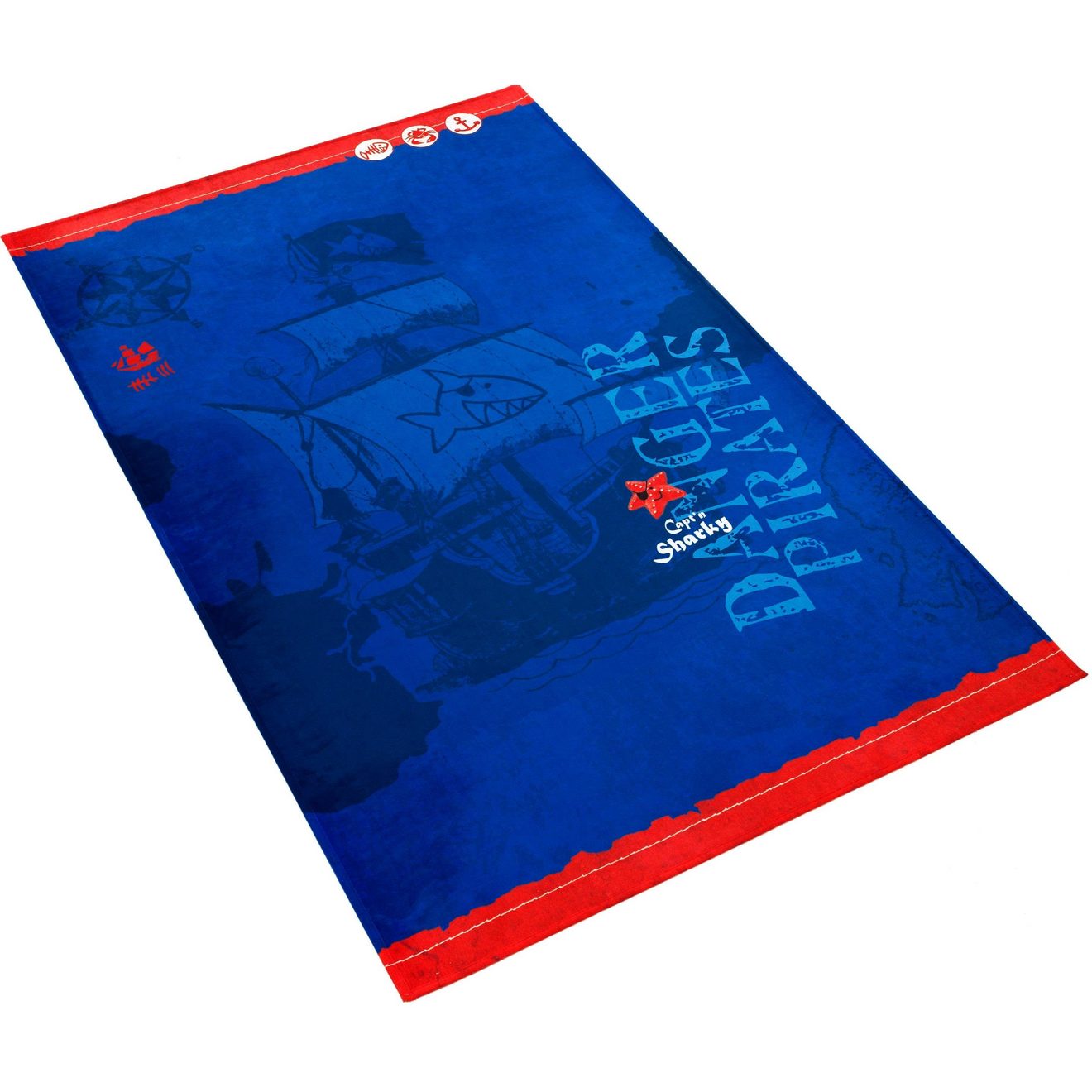 Capt`n Sharky Kindervloerkleed SH-311 gedessineerde stof, zachte microvezel, kinderkamer