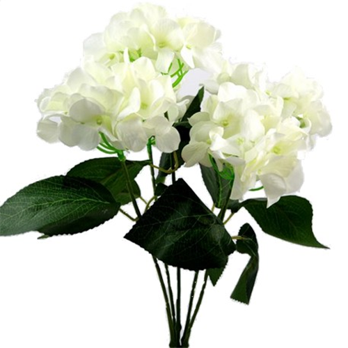 Decoflorall Hortensia GROOT HYDRANGEA BUSH NEW Ivory 49 cm. Groot! flowerwall vuller
