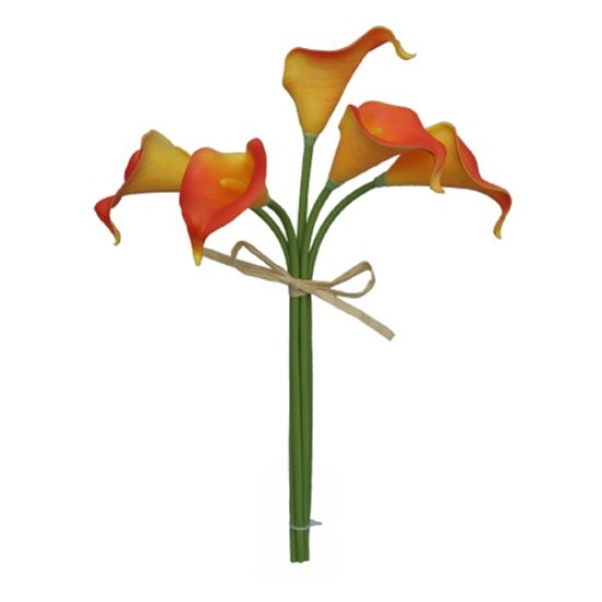 Decoflorall Calla Real Touch Oranje Flame 35 cm per stuk Calla Real Touch  