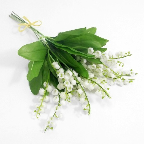 Decoflorall Lelietje van Dalen 32cm. LILY OF THE VALLEY bundel WHITE Lelietje van Dalen