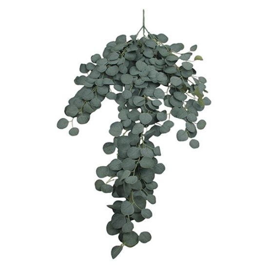 Decoflorall Hanger Vuller Grote Hanger Eucalyptus – 127 cm – Giant Eucalyptus Trail – Grey Green Groene hangplant van zijde