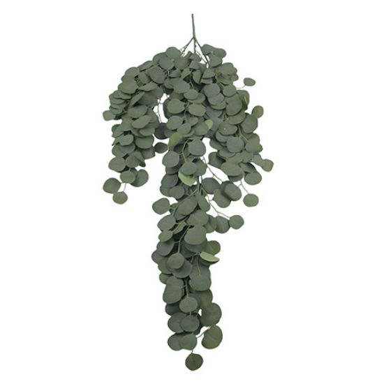 Decoflorall Hanger Vuller Grote Hanger Eucalyptus – 127 cm – Giant Eucalyptus Trail – Grey Green Groene hangplant van zijde