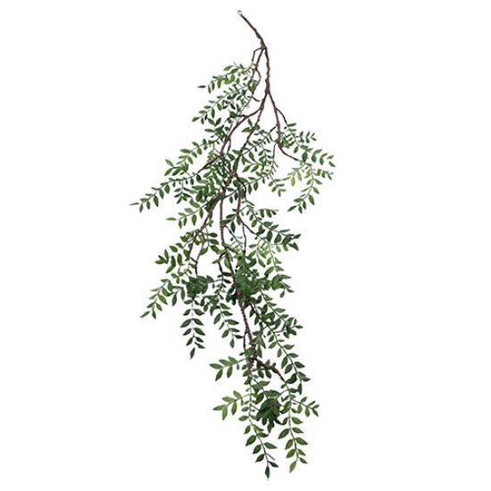 Decoflorall Hanger Vuller Grote Hanger 120 cm Large Ruscus Leaf Trail Green / st – Groene Hangplant van Zijde Groene hangplant van zijde