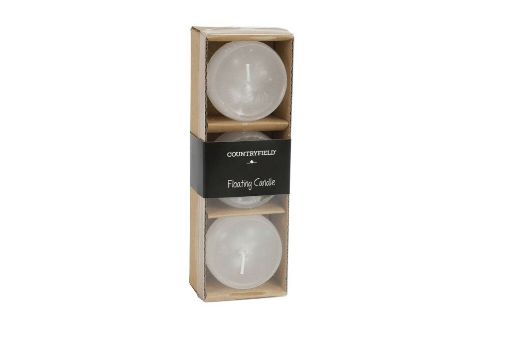 Drijfkaars Bollie 5 cm wit