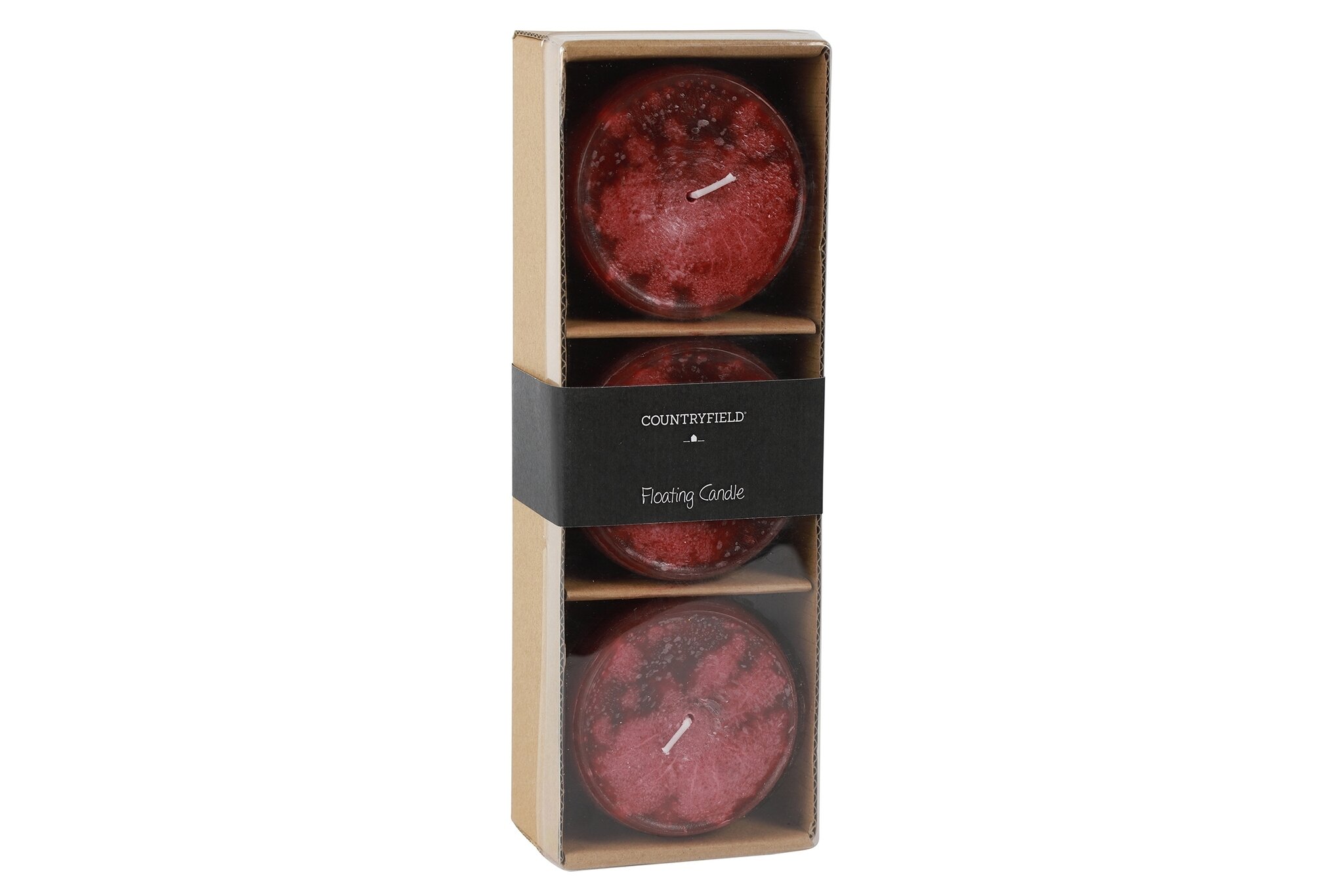 Drijfkaars Bollie 8 cm aubergine