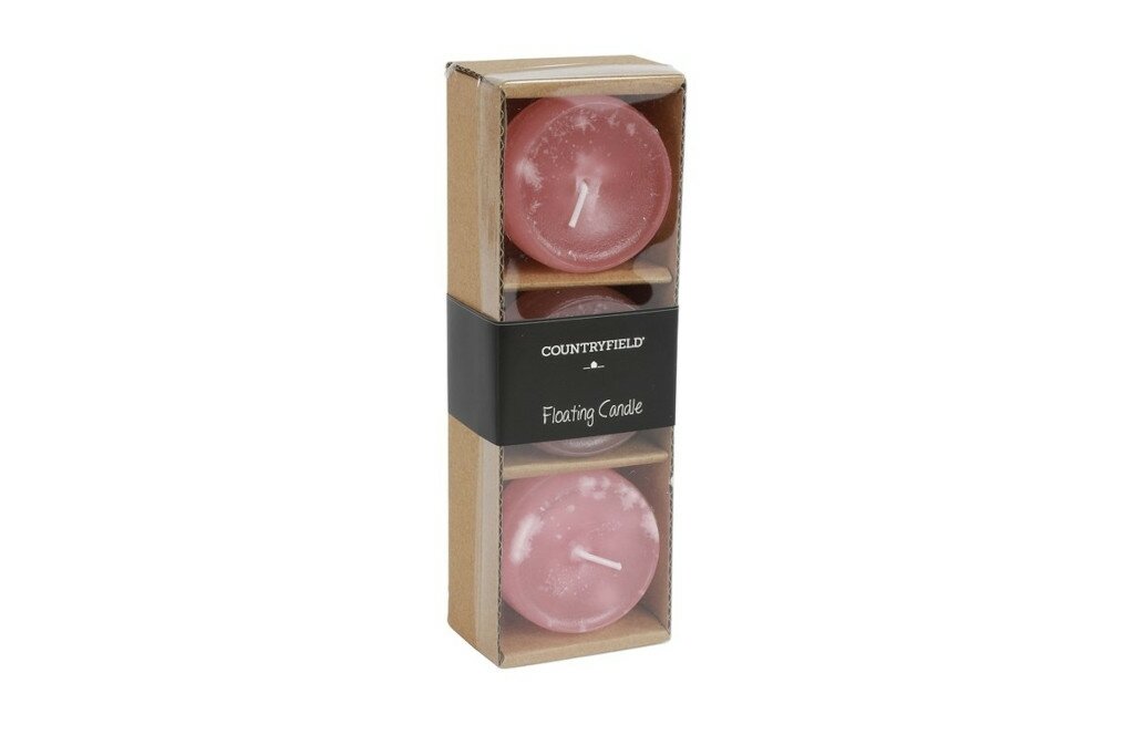 Drijfkaars Bollie 5 cm roze