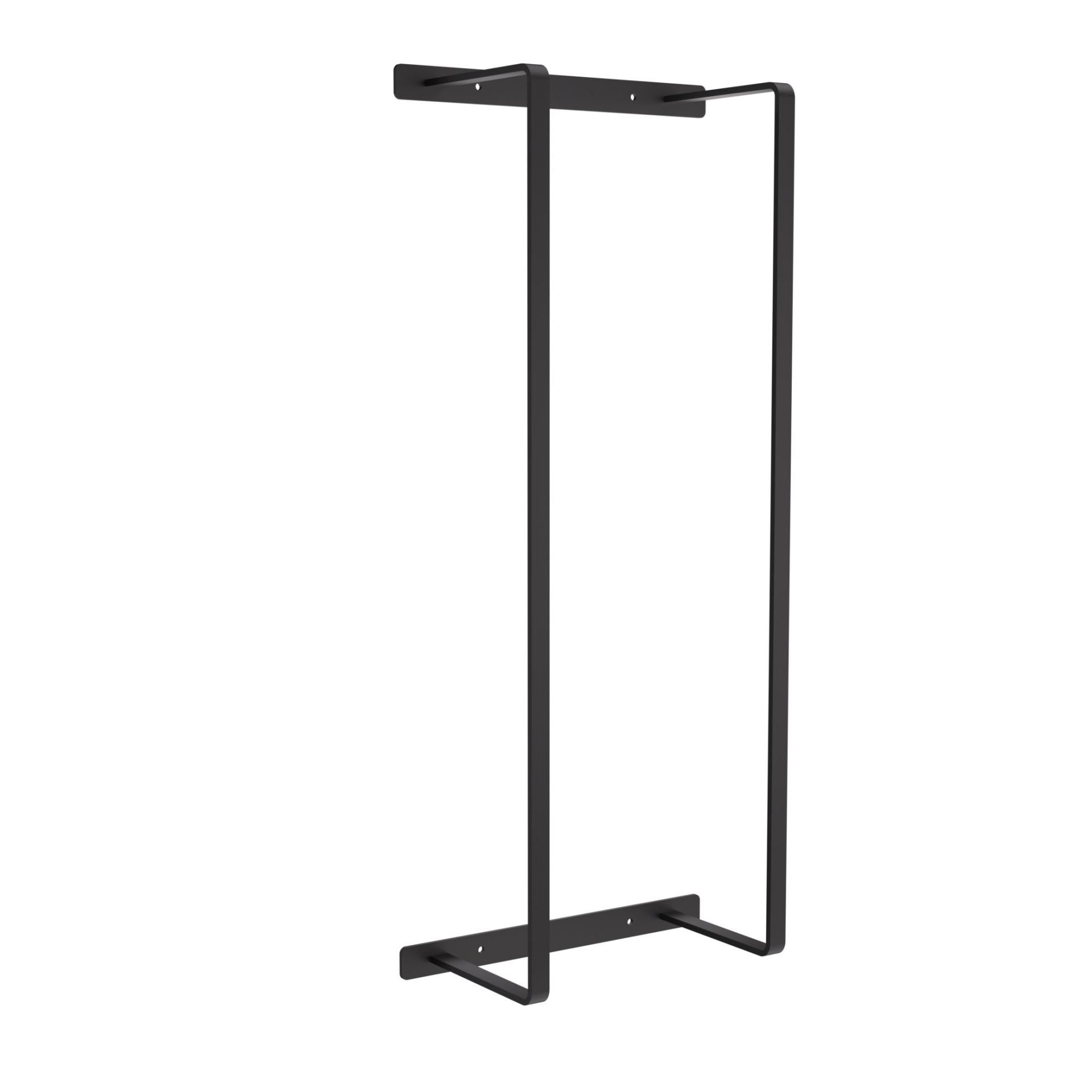 Boss & Wessing Handdoekrek BWS Jack Verticaal 67x28x14 cm Mat Zwart