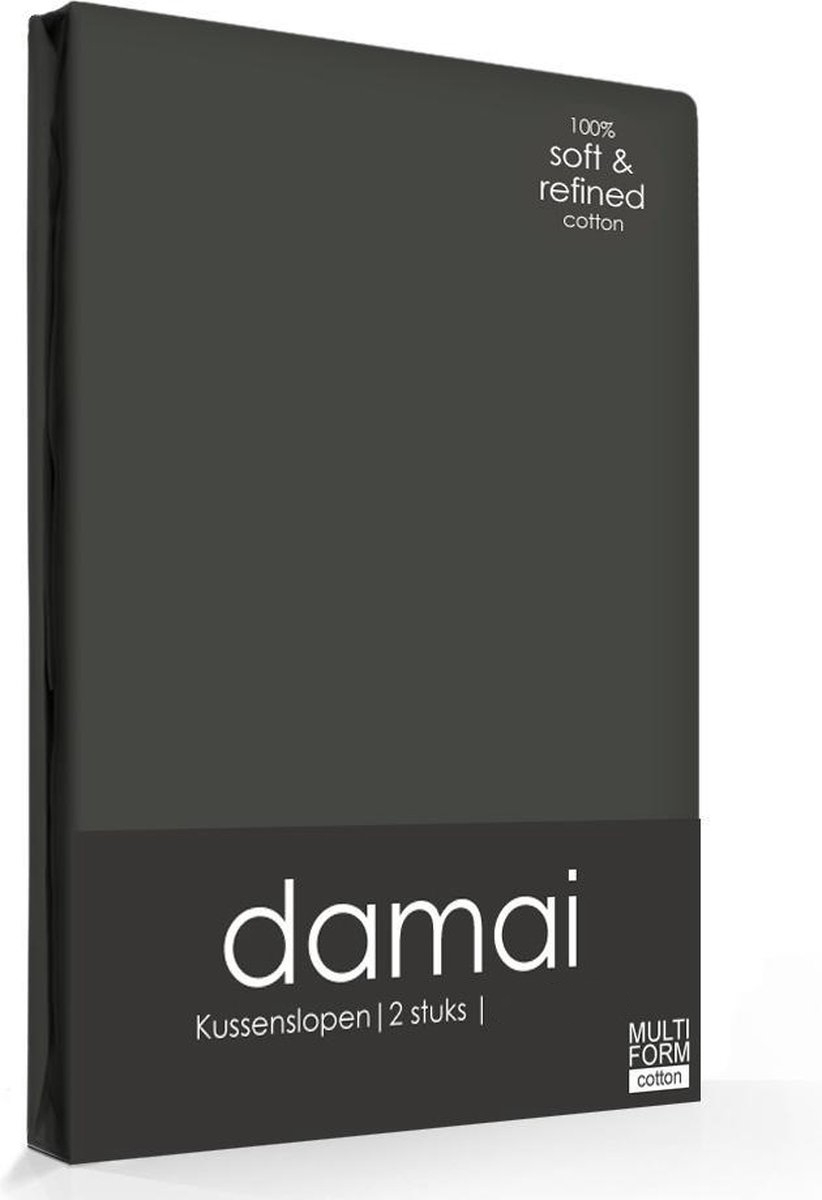Damai Kussenslopen Anthracite (2 stuks)-40 x 60 cm